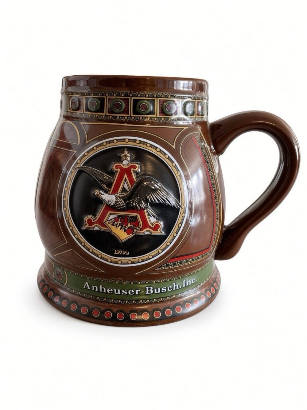 1995 Anheuser-Busch A & Eagle Giftware Edition Stein Box + COA Ceramarte Brazil